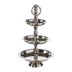 Etagere, Basic, Aluminium, 3 Ebenen, Silber