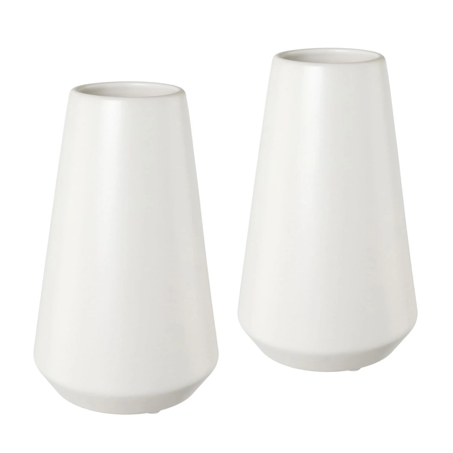Vase Bilbao, 2er-Set, Keramik, Weiß, 12,5 X 12,5 X 20,5 Cm 1 Vase Bilbao, 2er-Set, Keramik, Weiß, 12,5 X 12,5 X 20,5 Cm