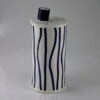 Keramikvase Mit Wellenmuster, Blauweiß, Ø 14 X H 31 Cm -Compo Verkaufsgeschäft 0810405251 Vase Welle blau weiss B14 L14 H31 Keramik 119434