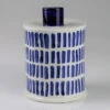 Keramikvase Mit Streifenmuster, Blauweiß, Ø 14 X H 20 Cm -Compo Verkaufsgeschäft 0810405252 Vase Streifen blau weiss B14 L14 H20 Keramik 119435