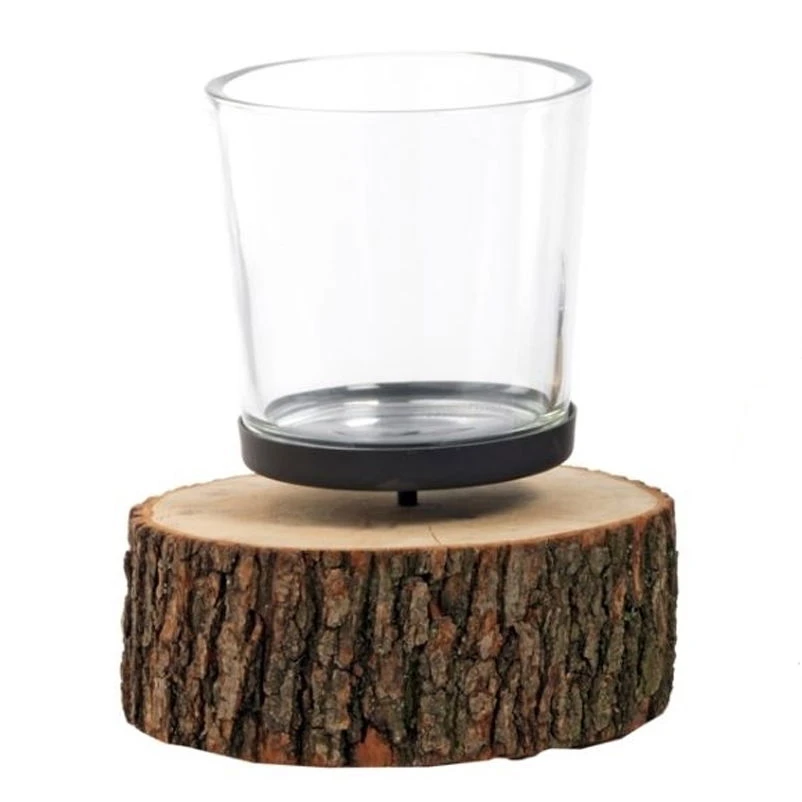 Windlicht Aus Glas Auf Eiche 2 Windlicht Aus Glas Auf Eiche - Image 2