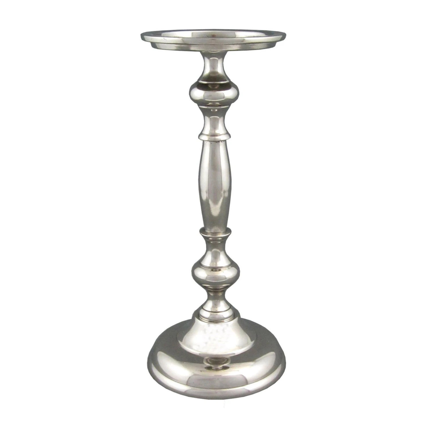 Kerzenteller, Kerzenhalter, 2er-Set, Aluminium, Silber, Für Stumpen, 20 X 11,5 Cm 2 Kerzenteller, Kerzenhalter, 2er-Set, Aluminium, Silber, Für Stumpen, 20 X 11,5 Cm - Image 2