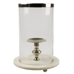 Windlicht, Silber, Höhe 37,5 Cm