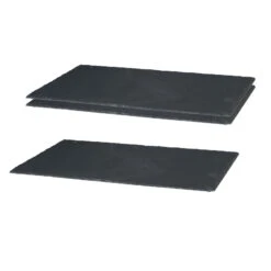 Schiefer-Dekoplatte, 3er-Set, Anthrazit, 30 X 45 X 0,5 Cm