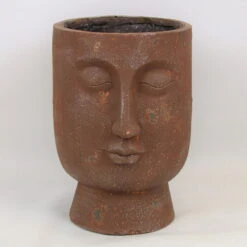 Terakotta-Pflanztopf 'Mann', Braun, 23 X 26 X H 32 Cm