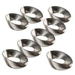 Serviettenring Living, 8er-Set, Aluminium, Silber, 5,5 X 7,0 X 3,5 Cm -Compo Verkaufsgeschäft 0830502316 Aluminium Serviettenring Living Box 2 80174