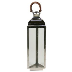 Laterne, Silber, Edelstahl, Holz