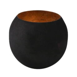 Windlicht, Gold & Schwarz, Ø 30 Cm