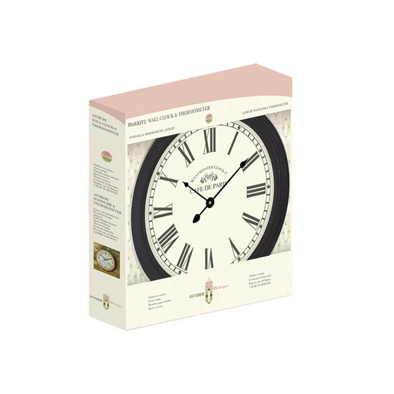 Biarritz Wanduhr, Schwarz, 30 Cm, Kunststoff Und Glas, Indoor Und Outdoor 3 Biarritz Wanduhr, Schwarz, 30 Cm, Kunststoff Und Glas, Indoor Und Outdoor - Image 3