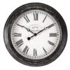 Biarritz Wanduhr, Schwarz, 30 Cm, Kunststoff Und Glas, Indoor Und Outdoor