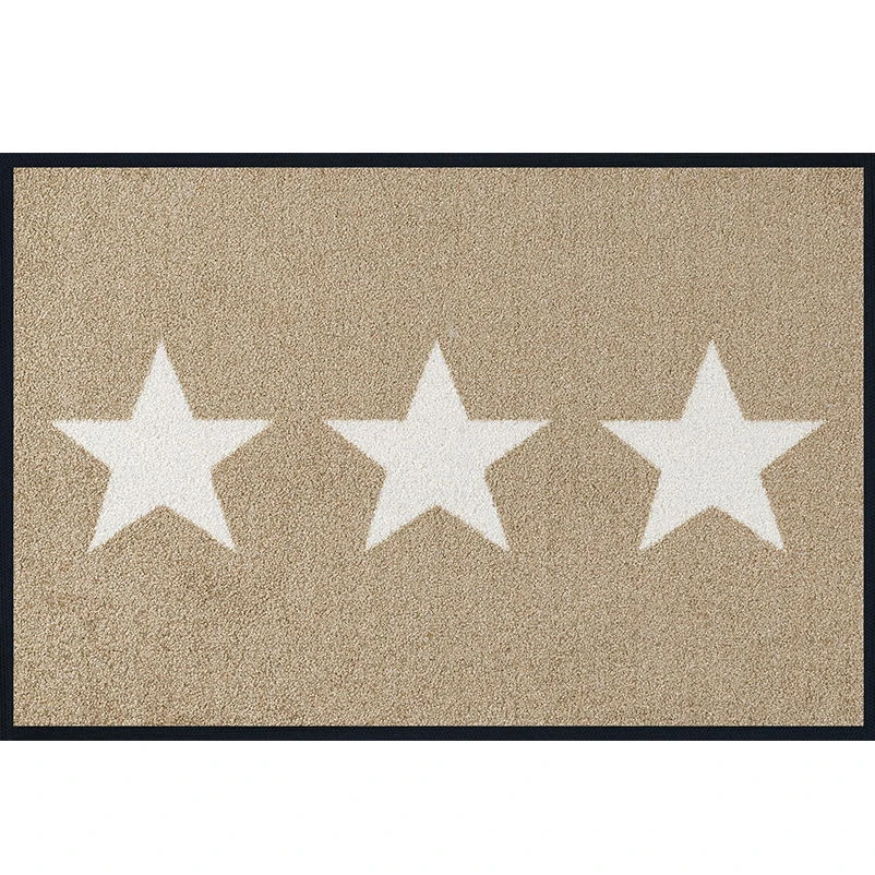 Kleen-Tex Fußmatte "Stars" Sand, 40 X 60 Cm 1 Kleen-Tex Fußmatte "Stars" Sand, 40 X 60 Cm