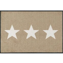 Kleen-Tex Fußmatte "Stars" Sand, 50 X 75 Cm