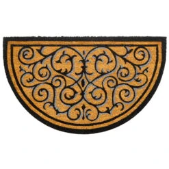 Kölle Kokos Fußmatte "Ornamente" Halbrund, 45x75 Cm