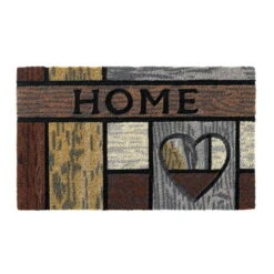 Kölle Kokosfußmatte Holzoptik Herz, Maße 45 X 75 Cm