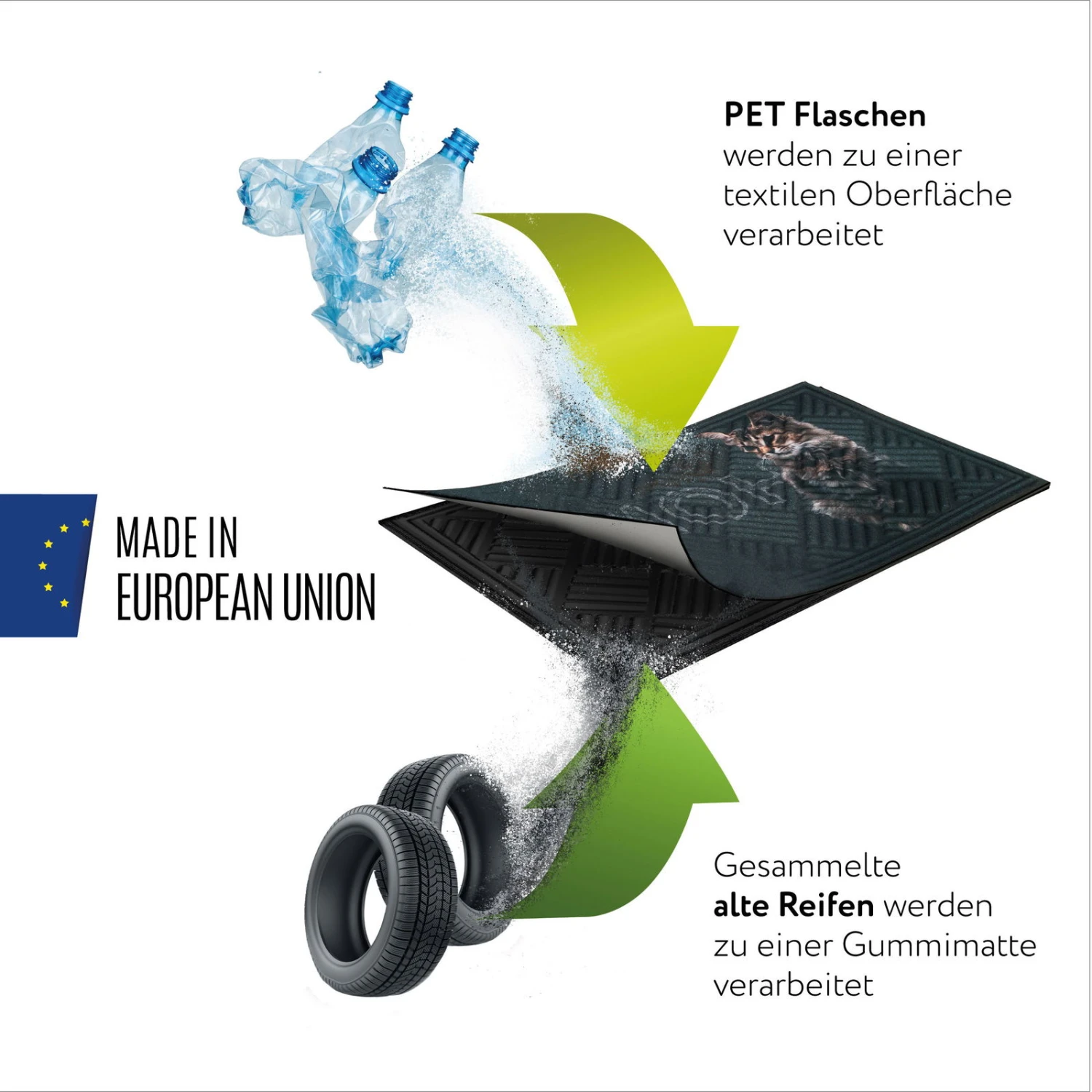 Fussmatte 'Parquet', Dunkelgrau 4 Fussmatte 'Parquet', Dunkelgrau - Image 4