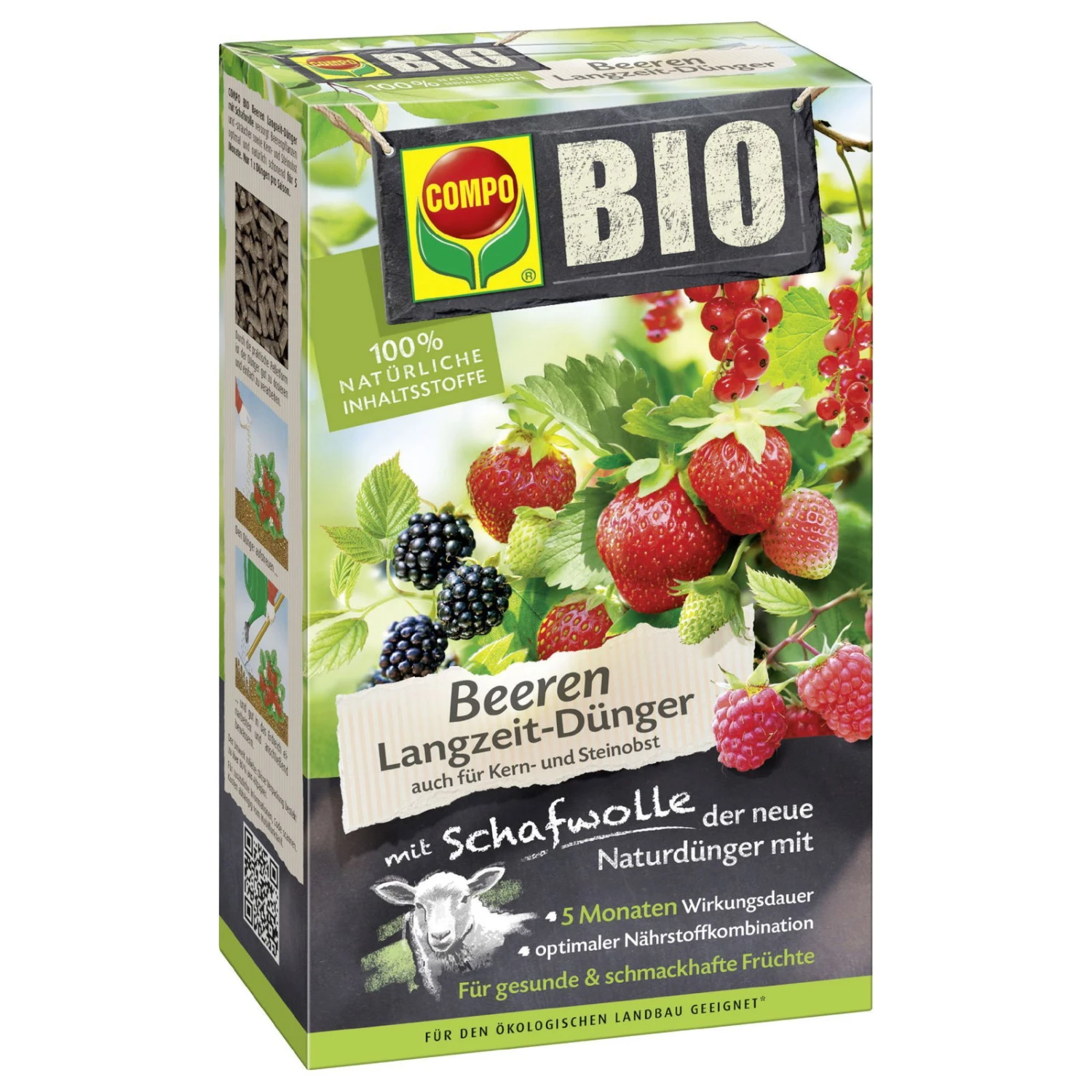 Bio-Beeren-Dünger Mit Schafwolle, Compo, 2 Kg 1 Bio-Beeren-Dünger Mit Schafwolle, Compo, 2 Kg