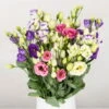 Gemischter Blumenbund 'Lisianthus' Inkl. Gratis Grußkarte -Compo Verkaufsgeschäft 1015700001 Lisianthus Mix 10er Bund weiss blau rosa WS 2 d 100167