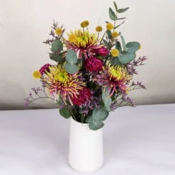 Gemischter Blumenbund 'Baltazar Mit Nelke' Inkl. Gratis Grußkarte -Compo Verkaufsgeschäft 1025700012 DIY Mixbund Baltazar mit Nelke Chrysanth Craspedia Euka Statice Nelke 1 94429