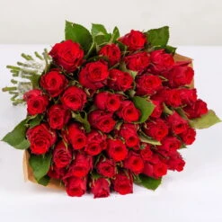 Blumenbund Mit Rosen, 40er-Bund, Rot, Inkl. Gratis Grußkarte -Compo Verkaufsgeschäft 1045500009 Rote Rose 40er Bund 40cm 1 85344