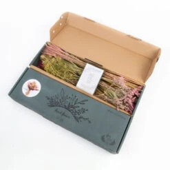 Trockenblumen DIY-Set, Natur-rosa, Länge Ca. 60 Cm -Compo Verkaufsgeschäft 1055300012 Trockenblumen DIY Box pink gemischt WS 2 95062