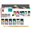 Decorlack Starterset, 1 Pinsel, 6x Decorlack Acryl á 15ml -Compo Verkaufsgeschäft 1850700879 Dekorlack Starterset 6Farben Pinsel 86690