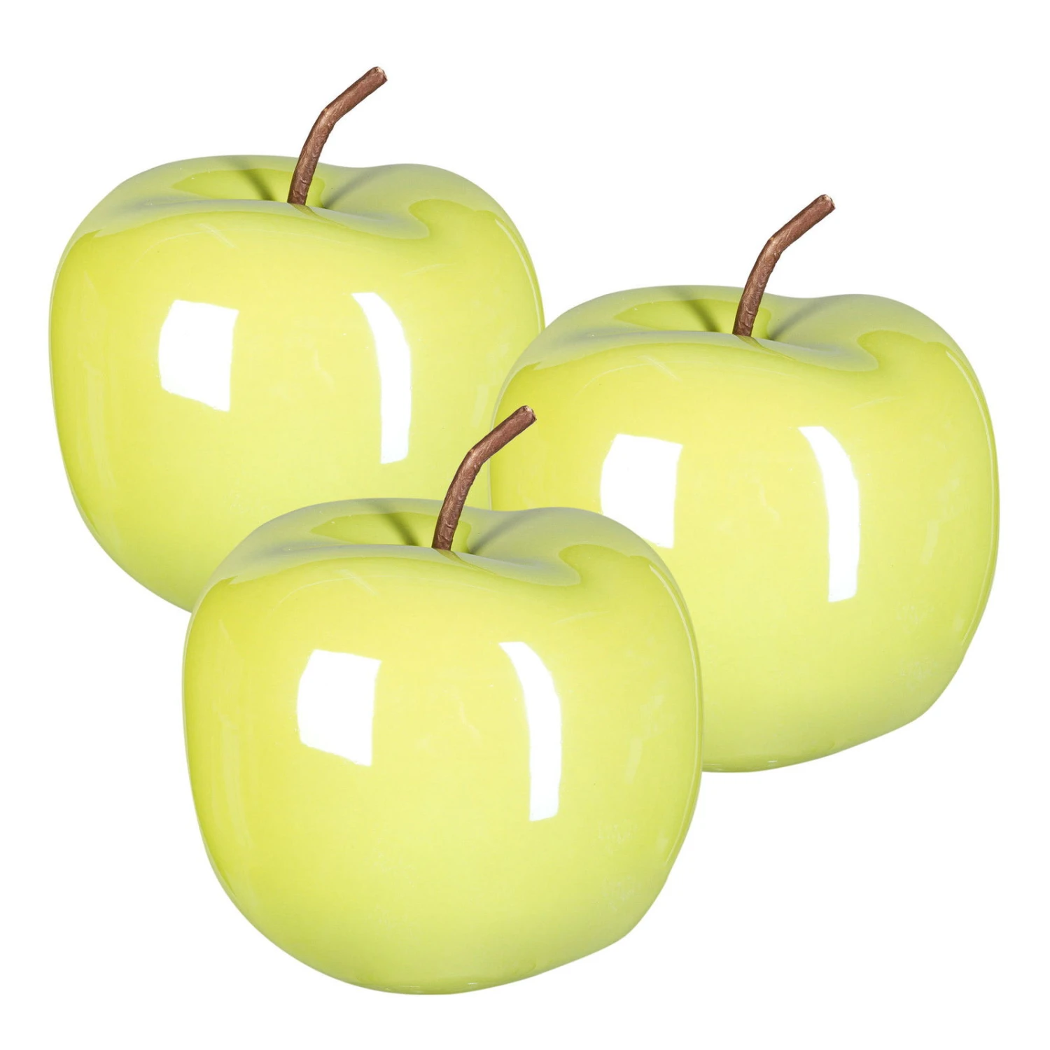 Dekoapfel PEARL, 3er-Set, Keramik, Grün, 12 X 9,5 Cm 1 Dekoapfel PEARL, 3er-Set, Keramik, Grün, 12 X 9,5 Cm