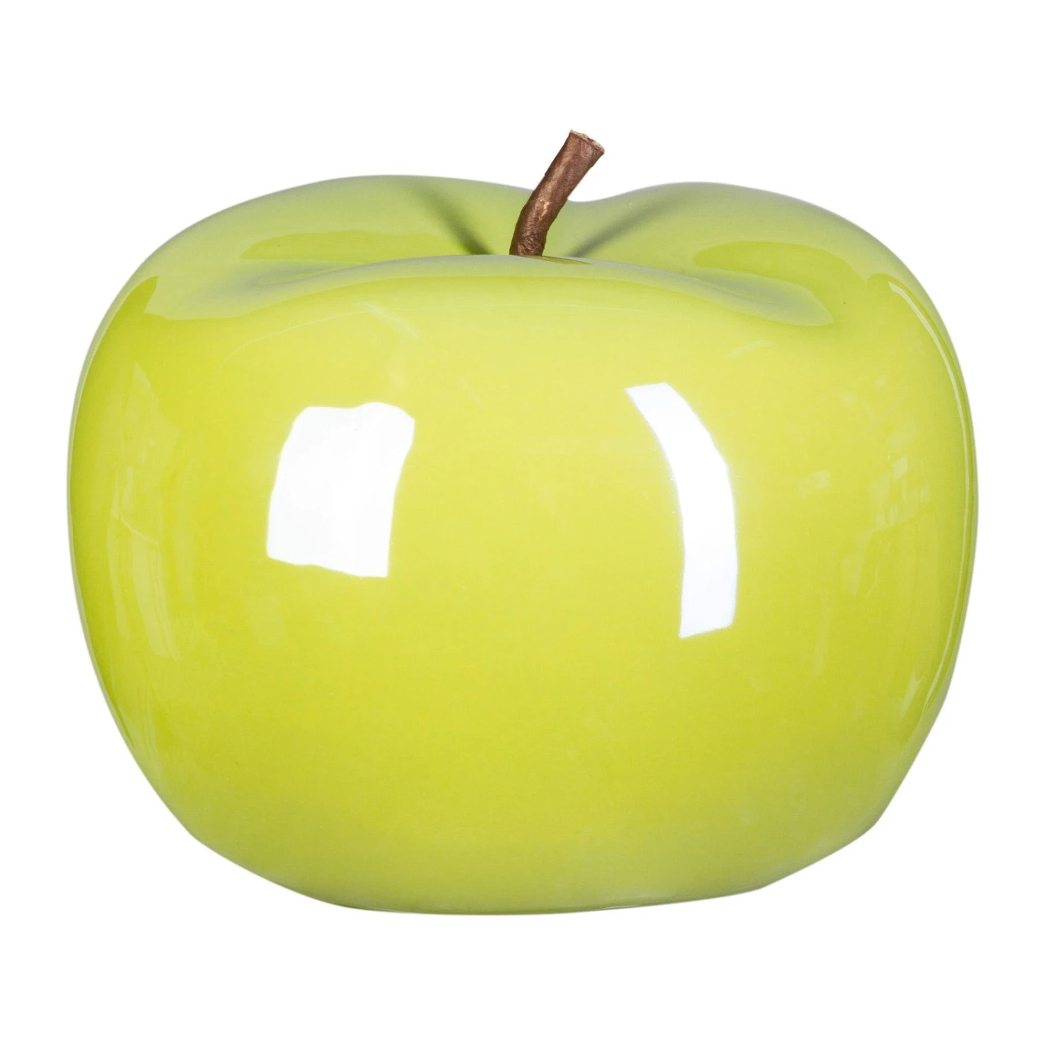 Dekoapfel PEARL, Keramik, Grün, 22 X 18 Cm 1 Dekoapfel PEARL, Keramik, Grün, 22 X 18 Cm