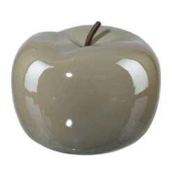 Dekoapfel PEARL, Keramik, Grau, 22 X 18 Cm