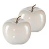 Dekoapfel PEARL, 2er-Set, Keramik, Weiß, 15 X 12,5 Cm -Compo Verkaufsgeschäft 2040213058 Keramik Apfel PEARL EFCT weiss 1 80251