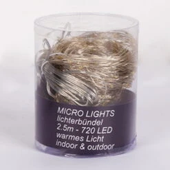 LED-Silberregen, 720 LEDs, Warmweiß, Gesamtlänge 550 Cm