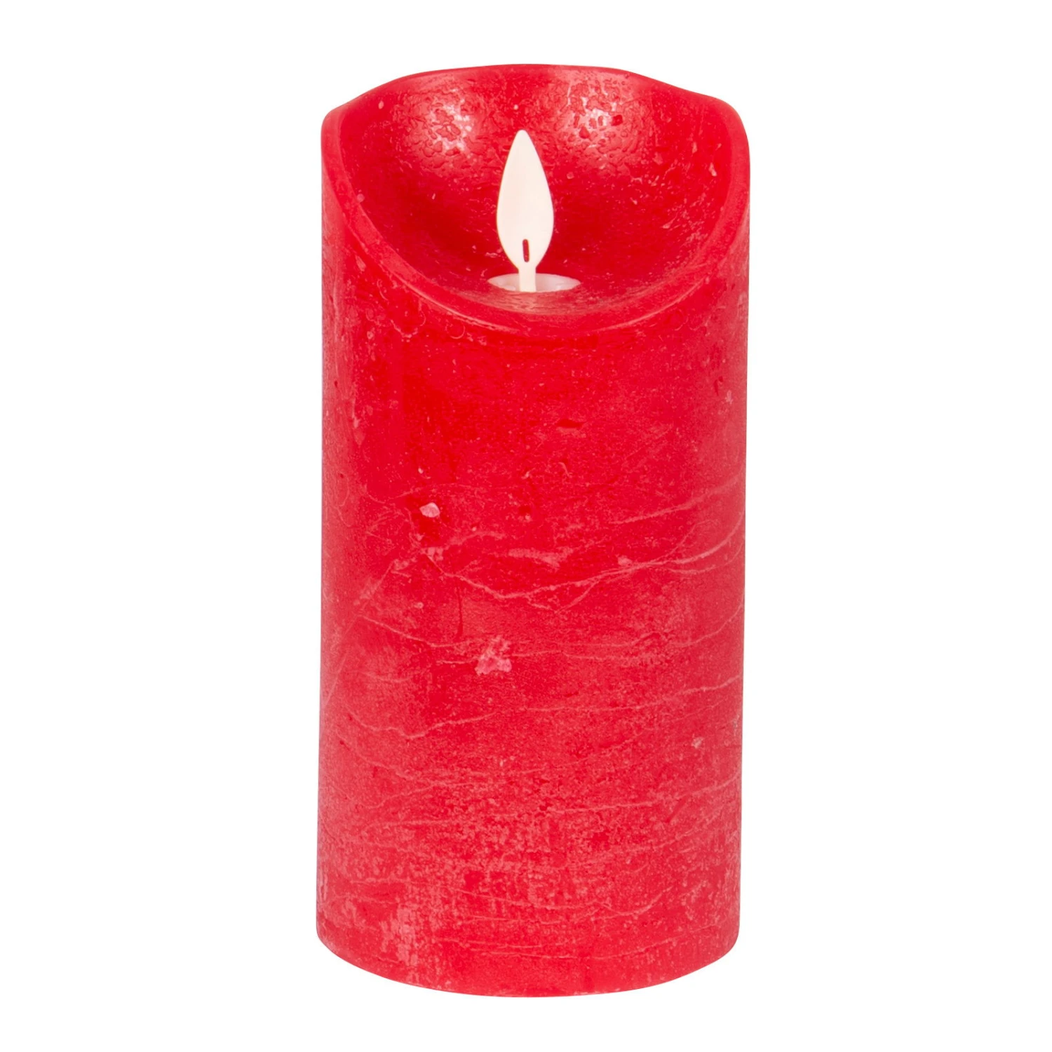 LED-Echtwachskerze, 3 Stück, Rot, Flackernd, 7,5 X 10/ 12,5/ 15 Cm 4 LED-Echtwachskerze, 3 Stück, Rot, Flackernd, 7,5 X 10/ 12,5/ 15 Cm - Image 4