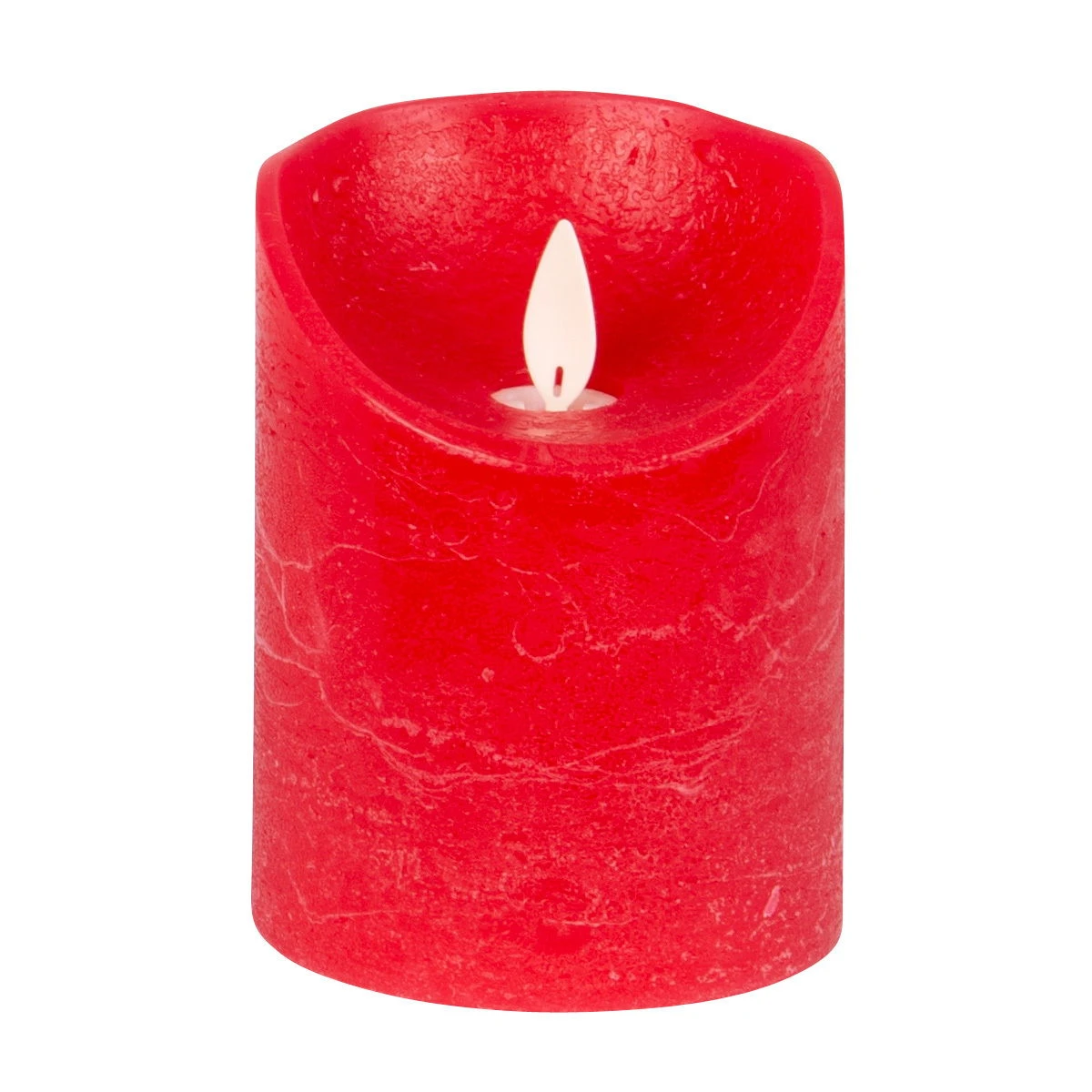 LED-Echtwachskerze, 3 Stück, Rot, Flackernd, 7,5 X 10/ 12,5/ 15 Cm 5 LED-Echtwachskerze, 3 Stück, Rot, Flackernd, 7,5 X 10/ 12,5/ 15 Cm - Image 5