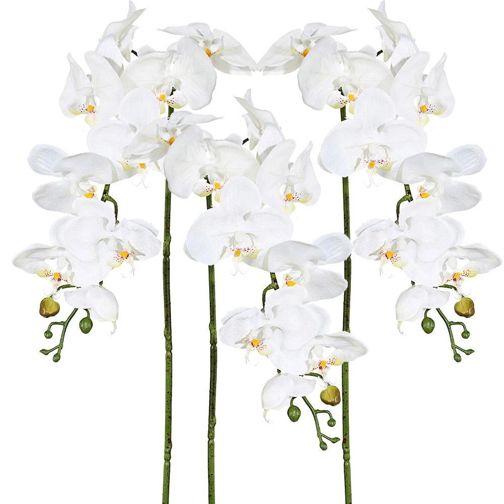 Kunstblume Orchideenzweig, Creme, Ca. 98 Cm, 3 Stück 1 Kunstblume Orchideenzweig, Creme, Ca. 98 Cm, 3 Stück