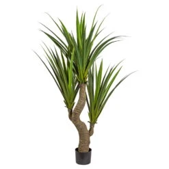 Kunstpflanze Agave Im Schwarzen Kunststofftopf, Ca. 160 Cm