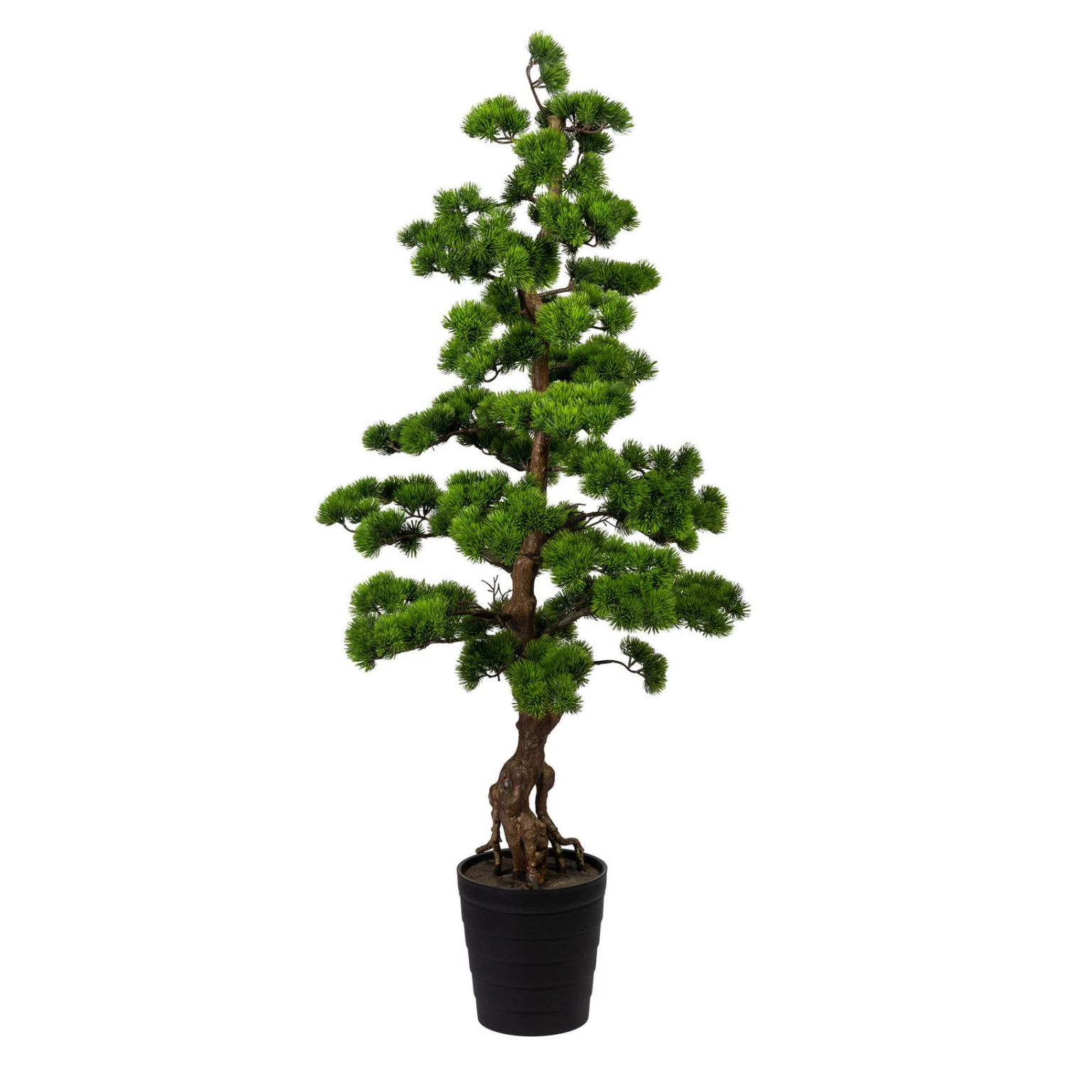 Künstlicher Bonsai-Kiefer, Grün, Ca. 140 Cm, Kunststofftopf 21 X 23 Cm 1 Künstlicher Bonsai-Kiefer, Grün, Ca. 140 Cm, Kunststofftopf 21 X 23 Cm