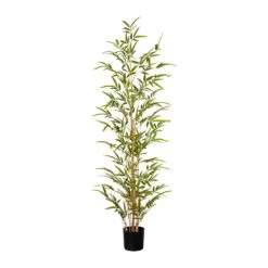 Kunstpflanze Bambus Miniblatt, Ca. 540 Blätter, Höhe Ca. 120 Cm