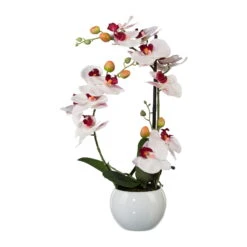 Keramiktopf Phalaenopsis 'Real Touch', Rosa, Topf-Ø 11,5 Cm, Höhe Ca. 42 Cm