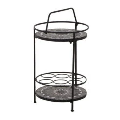 Siena Garden Serviertisch, Como, Matt Schwarz, Ca. 71 X 70 X 35 Cm 10 Siena Garden Serviertisch, Como, Matt Schwarz, Ca. 71 X 70 X 35 Cm -Compo Verkaufsgeschäft 3910302506 Serviertisch Como matt schwarz Mosaik dunkgelgrau2 74990