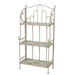 Mosaik-Wandregal 'Toulouse', Braungrau, Stahl, Naturstein, Ca. 30,5 X 57 X 118 Cm -Compo Verkaufsgeschäft 3910302586 Mosaik Wandregal Toulouse braungrau 1 88908