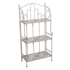 Mosaik-Wandregal 'Toulouse', Braungrau, Stahl, Naturstein, Ca. 30,5 X 57 X 118 Cm -Compo Verkaufsgeschäft 3910302586 Mosaik Wandregal Toulouse braungrau 2 88909