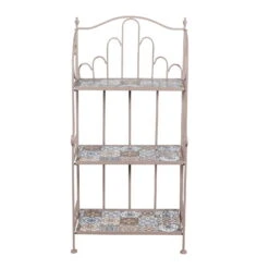 Mosaik-Wandregal 'Toulouse', Braungrau, Stahl, Naturstein, Ca. 30,5 X 57 X 118 Cm -Compo Verkaufsgeschäft 3910302586 Mosaik Wandregal Toulouse braungrau 5 88912