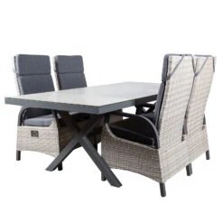 Tisch 'Westerland', Grau, Glas/Alu, Ca. Ca. 205 X 100 X H74 Cm -Compo Verkaufsgeschäft 3910801535 Alu Tisch Westerland 32 102348