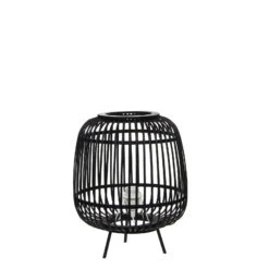 Dekorative Tischlampe Nimes In Schwarz, Für Den Innenbereich -Compo Verkaufsgeschäft 3980100204 Tischlampe Nimes schwarz D29cm H37cm 59441