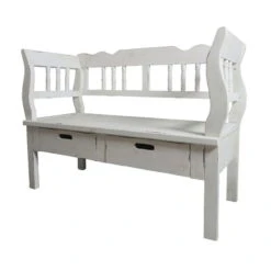 Sitzbank Jack, Antikweiß, 104,5 X 44 X 79,5 Cm