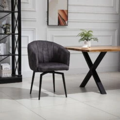 SEBA Drehstuhl 'Washington', Ebony/anthrazit, Ca. 82 X 60 X 60 Cm