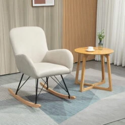 SEBA Schaukelstuhl 'Nina', Grau, Ca. 95 X 63 X 69 Cm -Compo Verkaufsgeschäft 3980100676 SEBA Schaukelstuhl Nina grau Holz Buche 9 119524