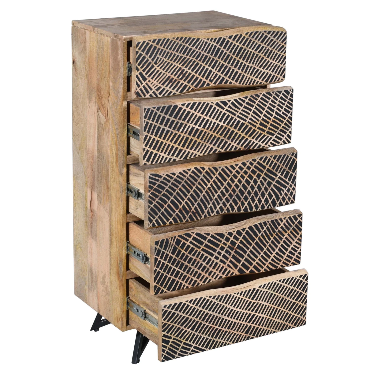 NEPTUN Kommode, Natur, Mango, Ca. 55 X 38 X 110 Cm 2 NEPTUN Kommode, Natur, Mango, Ca. 55 X 38 X 110 Cm - Image 2