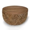 Couchtisch TOKIO Halfball, Natur, Ca. 80 X 80 X 35 Cm -Compo Verkaufsgeschäft 3980100695 Couchtisch Tokio Halfball natur mit Holzplatte 119571