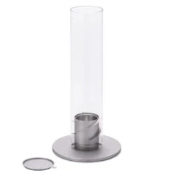 SPIN 90 Tischfeuer, Grau, Ca. 40,5 Cm -Compo Verkaufsgeschäft 3990100146 SPIN90 Tischfeuer grau inkl Edelstahl Nachfuelldose 94562