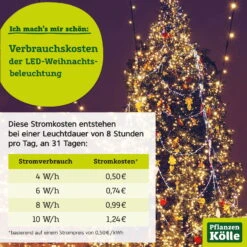 Kölle LED Regen 180 Lichter, Silberdraht, Warmweiß -Compo Verkaufsgeschäft Plakat Weihnachtsbeleuchtung intern 24112022 116972 2